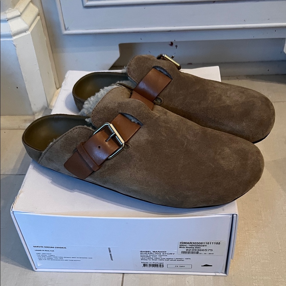 Isabel Marant Mirvin shearling clogs